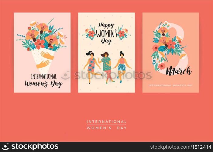 International Women s Day. Vector templates for card, poster, flyer and other users. International Women s Day. Vector templates.
