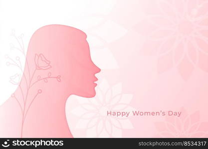 international womens day event lovely pink card design