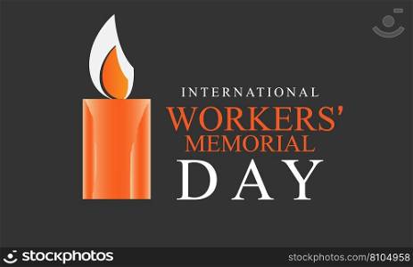 International workers memorial day Royalty Free Vector Image