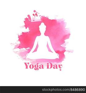 international yoga day watercolor poster design