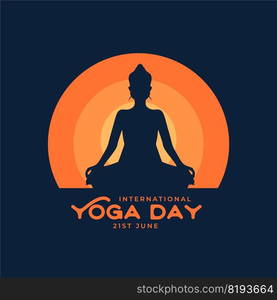 international yoga flat colors background