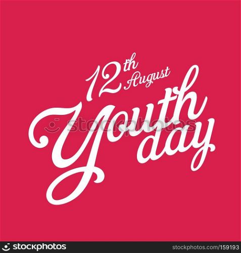 International Youth day design with typography vector