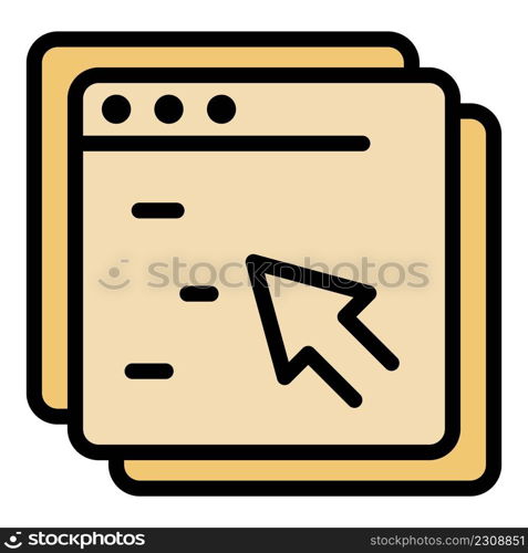 Internet access icon. Outline internet access vector icon color flat isolated. Internet access icon color outline vector