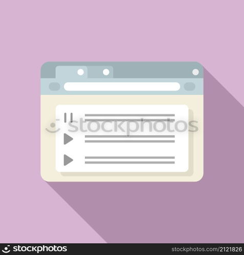 Internet browser icon flat vector. Computer window. Frame interface. Internet browser icon flat vector. Computer window