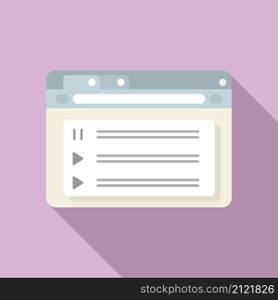 Internet browser icon flat vector. Computer window. Frame interface. Internet browser icon flat vector. Computer window