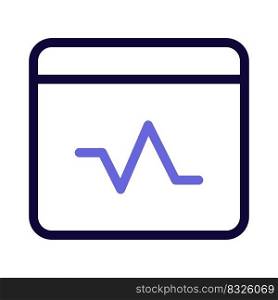 Internet browsers with a online patient heart Rhythm isolated on a white background