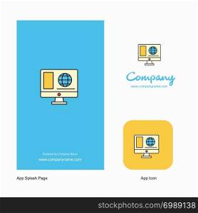 Internet browsing Company Logo App Icon and Splash Page Design. Creative Business App Design Elements