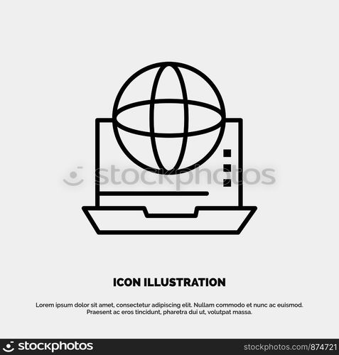 Internet, Business, Communication, Connection, Network, Online Line Icon Vector