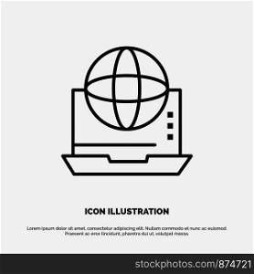 Internet, Business, Communication, Connection, Network, Online Line Icon Vector