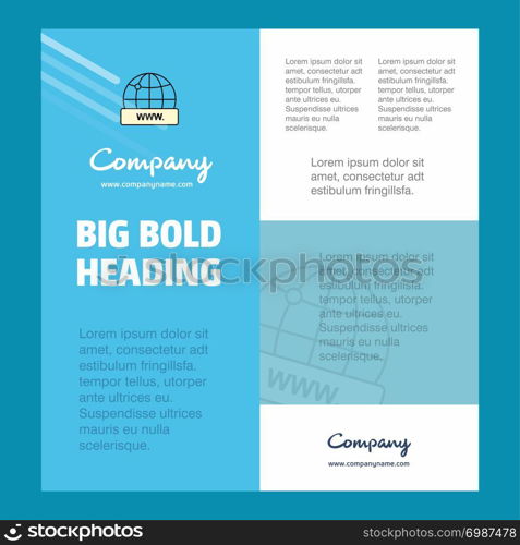 Internet Business Company Poster Template. with place for text and images. vector background