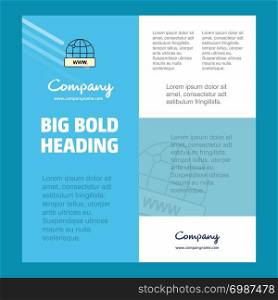Internet Business Company Poster Template. with place for text and images. vector background