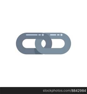 Internet chain icon flat vector. Web link. Network button isolated. Internet chain icon flat vector. Web link