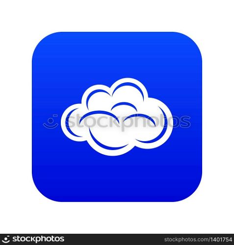 Internet cloud icon blue vector isolated on white background. Internet cloud icon blue vector