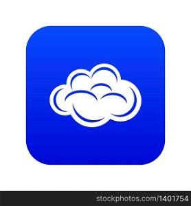Internet cloud icon blue vector isolated on white background. Internet cloud icon blue vector