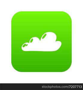 Internet cloud icon green vector isolated on white background. Internet cloud icon green vector