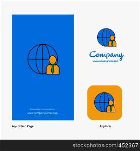 Internet Company Logo App Icon and Splash Page Design. Creative Business App Design Elements