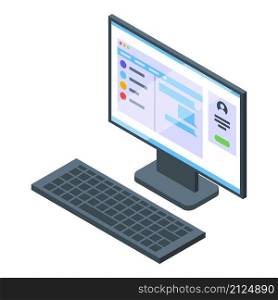 Internet computer icon isometric vector. Online business. Home remote. Internet computer icon isometric vector. Online business