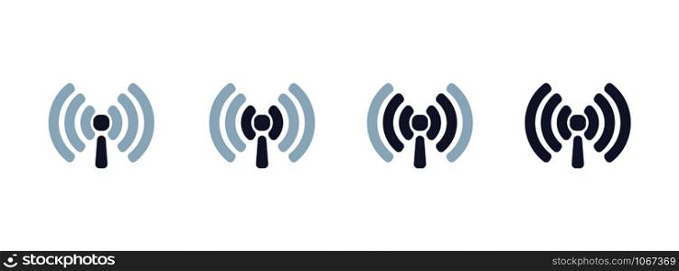 internet connection level icon in flat style, vector. internet connection level icon in flat style