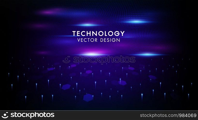 Internet connection networking vector abstract futuristic background.Illustration high computer technology dark blue and purple color. Hi-tech digital technology concept.