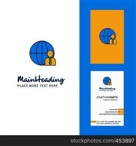 Internet Creative Logo and business card. vertical Design Vector