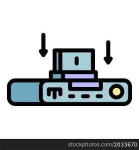 Internet gamepad icon. Outline internet gamepad vector icon color flat isolated. Internet gamepad icon color outline vector