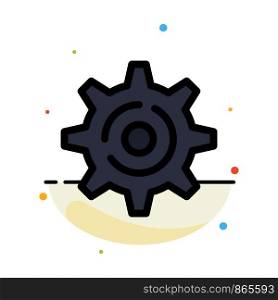 Internet, Gear, Setting Abstract Flat Color Icon Template