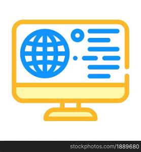 internet global network color icon vector. internet global network sign. isolated symbol illustration. internet global network color icon vector illustration