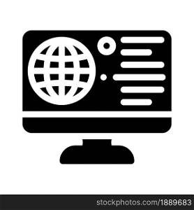 internet global network glyph icon vector. internet global network sign. isolated contour symbol black illustration. internet global network glyph icon vector illustration