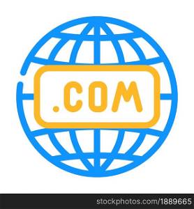 internet globalization color icon vector. internet globalization sign. isolated symbol illustration. internet globalization color icon vector illustration