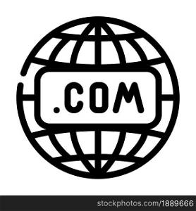 internet globalization line icon vector. internet globalization sign. isolated contour symbol black illustration. internet globalization line icon vector illustration