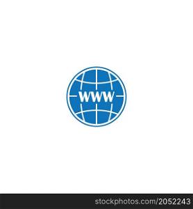 internet-globe icon vector design logo template.