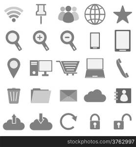 Internet icons on white background, stock vector