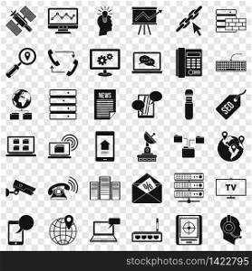 Internet icons set. Simple style of 36 internet vector icons for web for any design. Internet icons set, simple style
