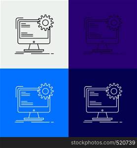 Internet, layout, page, site, static Icon Over Various Background. Line style design, designed for web and app. Eps 10 vector illustration. Vector EPS10 Abstract Template background