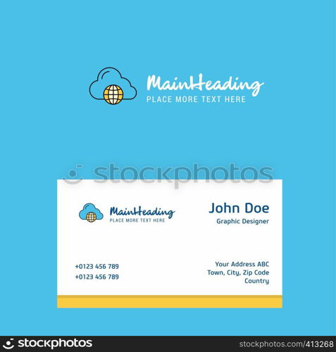 Internet logo Design with business card template. Elegant corporate identity. - Vector