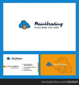 Internet Logo design with Tagline & Front and Back Busienss Card Template. Vector Creative Design