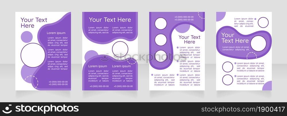Internet marketing blank brochure layout design. Building business online. Vertical poster template set with empty copy space for text. Premade corporate reports collection. Editable flyer paper pages. Internet marketing blank brochure layout design