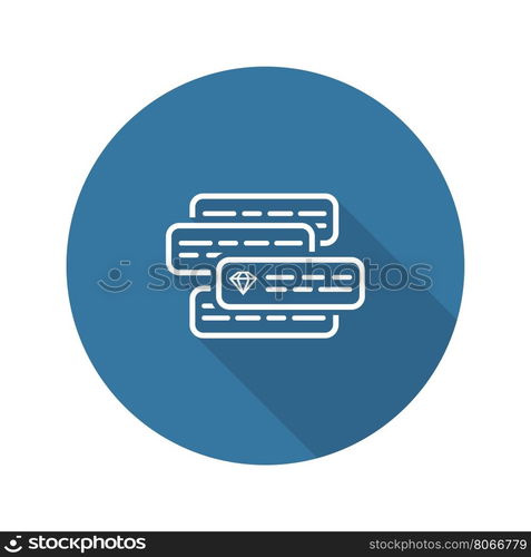 Internet Marketing Icon.. Internet Marketing Icon. Flat Design Isolated Illustration. App Symbol or UI element.Couple text ads compete with each other.