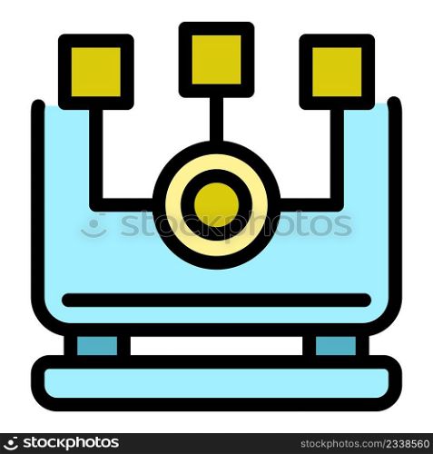 Internet marketing icon. Outline internet marketing vector icon color flat isolated. Internet marketing icon color outline vector