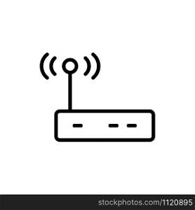 Internet modem icon vector. A thin line sign. Isolated contour symbol illustration. Internet modem icon vector. Isolated contour symbol illustration