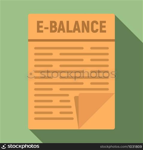 Internet money balance icon. Flat illustration of internet money balance vector icon for web design. Internet money balance icon, flat style