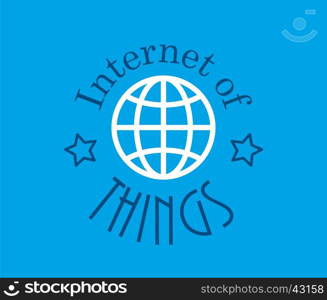 Internet of things. Technology vector illustration. IoT modern global network symbol icon. Internet of things concept flat abstract design.
