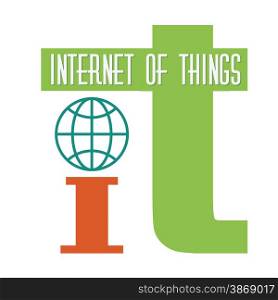 Internet of things web icon vector illustration.