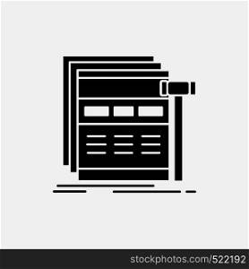 Internet, page, web, webpage, wireframe Glyph Icon. Vector isolated illustration. Vector EPS10 Abstract Template background