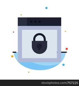 Internet, Password, Shield, Web Security, Abstract Flat Color Icon Template