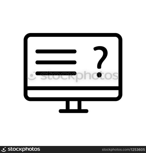 Internet poll icon vector. Thin line sign. Isolated contour symbol illustration. Internet poll icon vector. Isolated contour symbol illustration