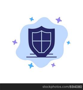 Internet, Protection, Safety, Security, Shield Blue Icon on Abstract Cloud Background