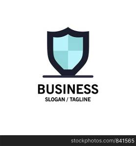 Internet, Protection, Safety, Security, Shield Business Logo Template. Flat Color