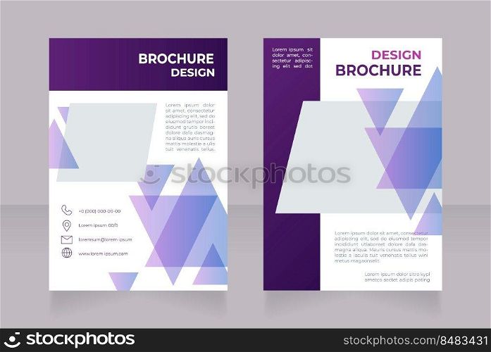 Internet provider advertising blank brochure design. Communication service. Template set with copy space for text. Premade corporate reports collection. Editable 2 paper pages. Montserrat font used. Internet provider advertising blank brochure design