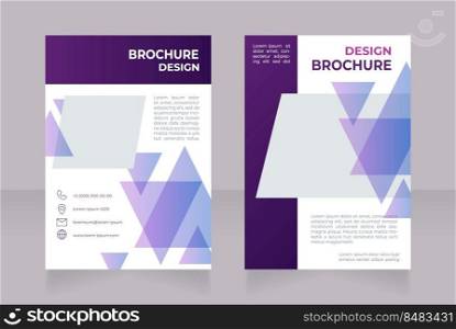 Internet provider advertising blank brochure design. Communication service. Template set with copy space for text. Premade corporate reports collection. Editable 2 paper pages. Montserrat font used. Internet provider advertising blank brochure design